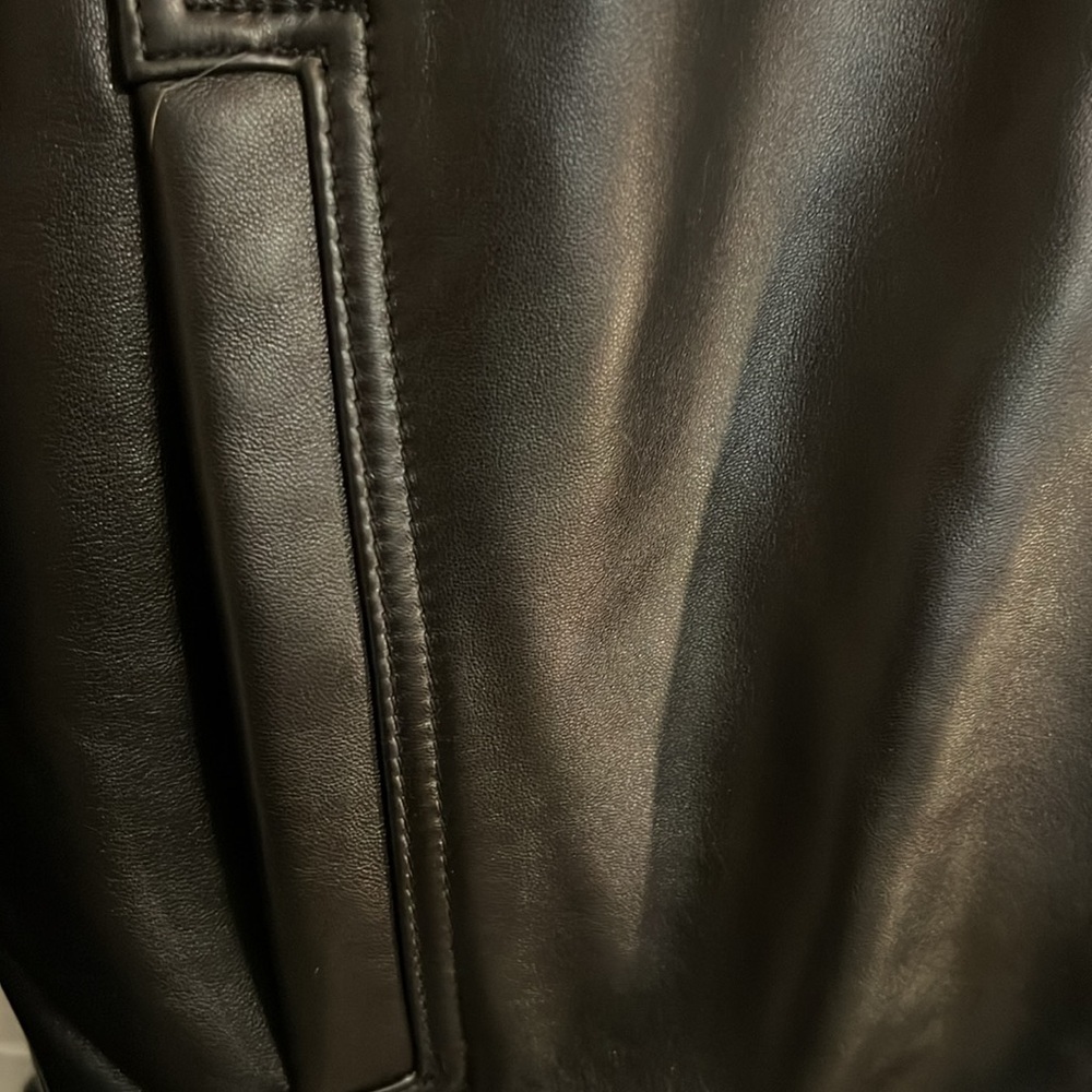 CALVIN KLEIN NWT Men’s Leather Medium Thinsulate lined brown  Jacket/ Coat - Picture 8 of 17